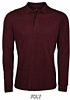 Polo Manga Larga Hombre Perfect Sols - Color Oxblood Jaspeado